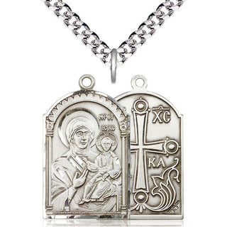 Sterling Silver Mother of God Medal Catholic Jewelry
