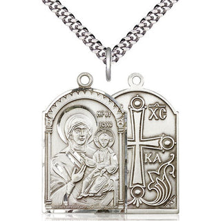 Sterling Silver Mother of God Medal Catholic Jewelry