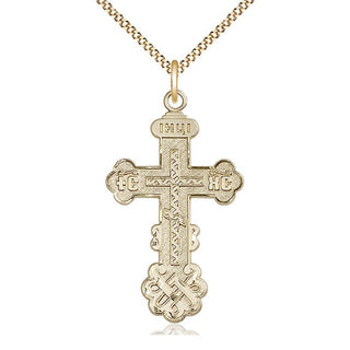 14kt Gold Filled Kiev Cross Medal Catholic Jewelry