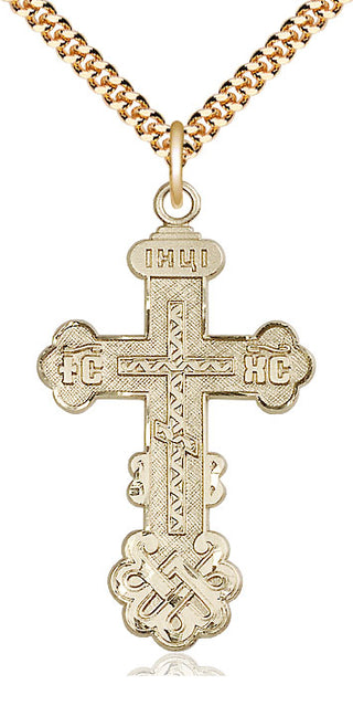 14kt Gold Filled Kiev Cross Medal Catholic Jewelry