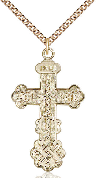 14kt Gold Filled Kiev Cross Medal Catholic Jewelry