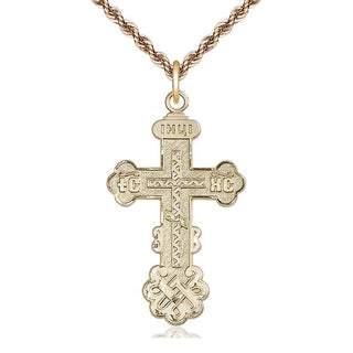 14kt Gold Filled Kiev Cross Medal Catholic Jewelry