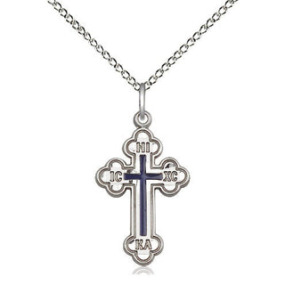 Sterling Silver Russian Cross Medal Religious Jewelry