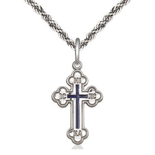 Sterling Silver Russian Cross Medal Religious Jewelry