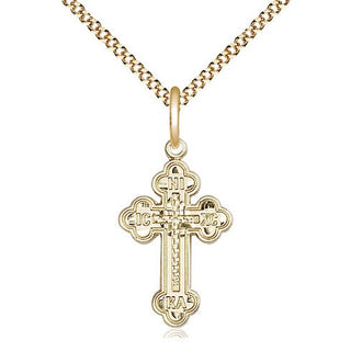 14kt Gold Filled Russian Cross Medal Religious Jewelry