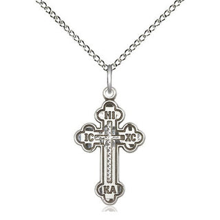 Sterling Silver Russian Cross Medal Religious Jewelry