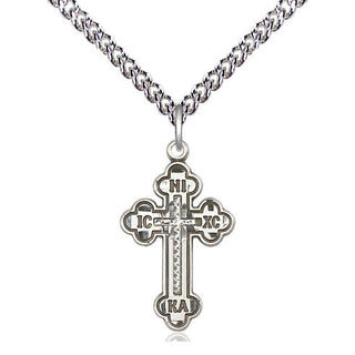 Sterling Silver Russian Cross Medal Religious Jewelry