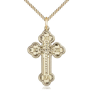14kt Gold Filled Cross Medal Catholic Jewelry
