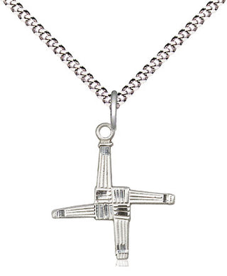 Sterling Silver Saint Brigid Cross Medal Religious Jewelry