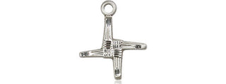 Sterling Silver Saint Brigid Cross Medal Religious and Catholic Jewelry