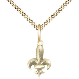 14kt Gold Filled Fleur de Lis Medal Religious and Catholic Jewelry