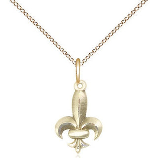 14kt Gold Fleur de Lis Medal