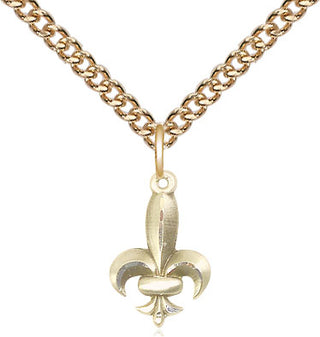 14kt Gold Fleur de Lis Medal