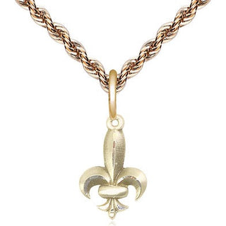 14kt Gold Fleur de Lis Medal