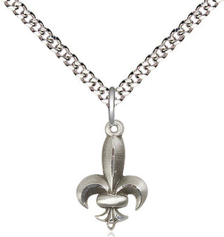 Sterling Silver Fleur de Lis Medal Religious and Catholic Jewelry