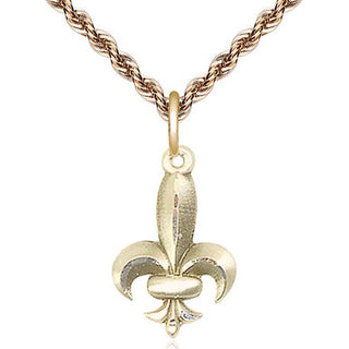 14kt Gold Filled Fleur de Lis Medal Religious Jewelry