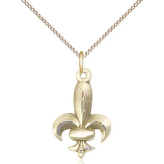 14kt Gold Fleur de Lis Medal