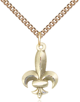 14kt Gold Fleur de Lis Medal
