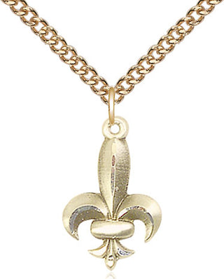 14kt Gold Fleur de Lis Medal