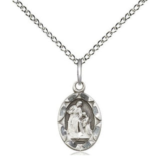 Sterling Silver Saint Ann Medal Religious and Catholic Jewelry
