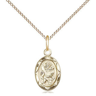 14kt Gold Filled Saint Christopher Medal Religious and Catholic Jewelry