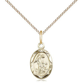 14kt Gold Filled Guardian Angel Medal Religious and Catholic Jewelry