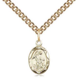 14kt Gold Guardian Angel Medal