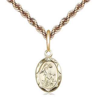 14kt Gold Guardian Angel Medal