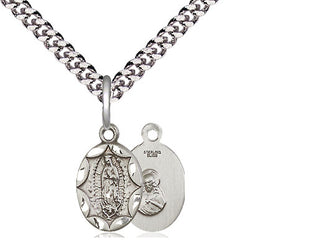 Sterling Silver Our Lady of Guadalupe Medal Religious and Catholic Jewelry