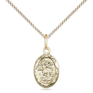 14kt Gold Filled Saint Michael the Archangel Medal Religious and Catholic Jewelry