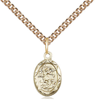 14kt Gold Saint Michael the Archangel Medal