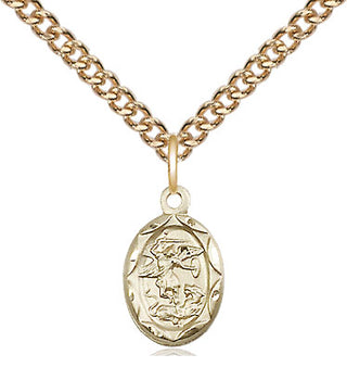 14kt Gold Saint Michael the Archangel Medal