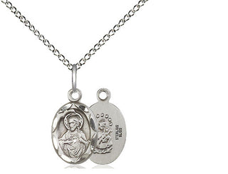 Sterling Silver Scapular Medal Religious and Catholic Jewelry
