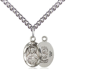 Sterling Silver Scapular Medal Religious and Catholic Jewelry