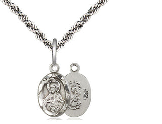 Sterling Silver Scapular Medal Religious and Catholic Jewelry