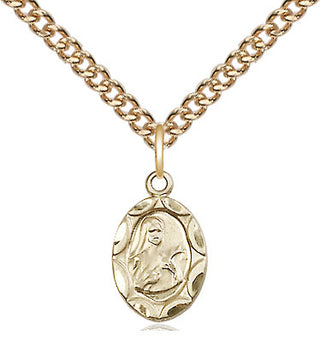 14kt Gold Saint Theresa Medal
