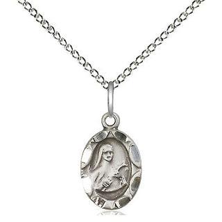 Sterling Silver Saint Theresa Medal Religious and Catholic Jewelry