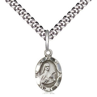 Sterling Silver Saint Theresa Medal Religious and Catholic Jewelry