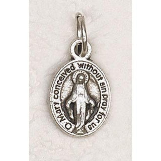 Bulk Silver Tone Bracelet Size Miraculous Medals