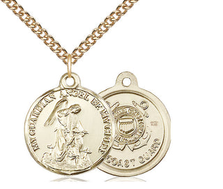 14kt Gold Filled Guardian Angel Coast Guard Medal | Medium