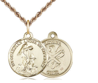 14kt Gold Filled Guardain Angel National Guard Medal | Medium