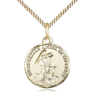 14kt Gold Filled Guardian Angel Medal Religious Jewelry