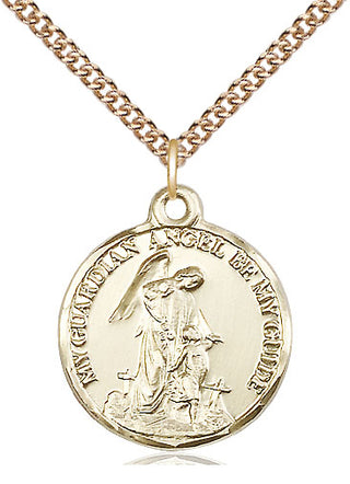 14kt Gold Filled Guardian Angel Medal Religious Jewelry