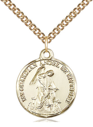 14kt Gold Filled Guardian Angel Medal Religious Jewelry
