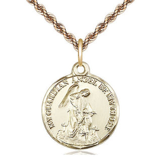 14kt Gold Filled Guardian Angel Medal Religious Jewelry