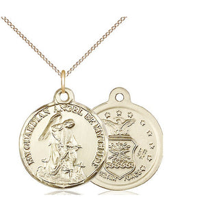 14kt Gold Guardian Angel Air Force Medal