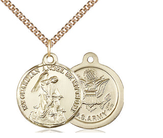 14kt Gold Guardian Angel Army Medal