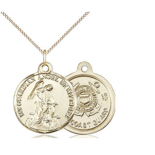 14kt Gold Guardian Angel Coast Guard Medal