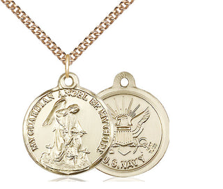 14kt Gold Guardian Angel Navy Medal