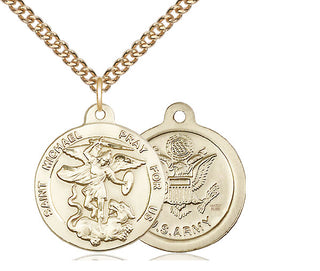 14kt Gold Filled Saint Michael Army Medal | Medium